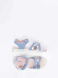 Kinder Richter – Klettsandale aus Veloursleder hell