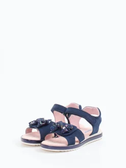 Kinder Richter – Klettsandale aus Veloursleder Dunkel