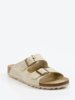 – Pantolette aus Kalbleder in Beigegrau*Richter Discount