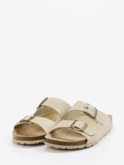 – Pantolette aus Kalbleder in Beigegrau*Richter Discount