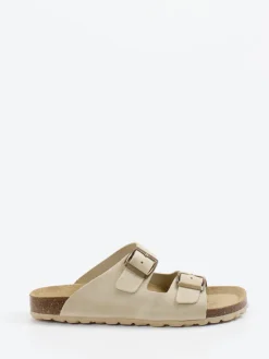 – Pantolette aus Kalbleder in Beigegrau*Richter Discount