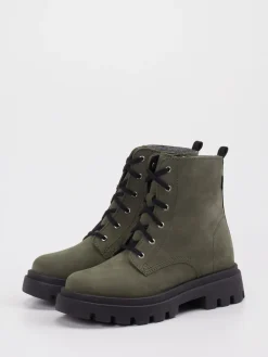 – Schnürboots aus Nubukleder Oliv*Richter Outlet