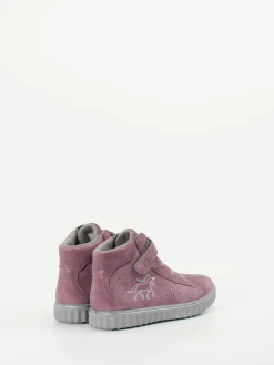 Kinder Ricosta – High-Top Sneaker aus Veloursleder Altrosa