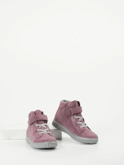 Kinder Ricosta – High-Top Sneaker aus Veloursleder Altrosa