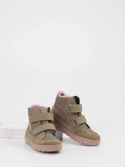 Kinder Ricosta – Klettboots aus Textil in Olivbeige