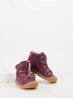 Kinder Ricosta – Lauflernboots aus Nubukleder in Pflaume