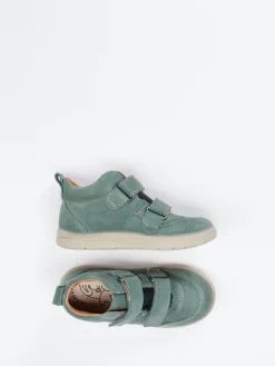 Kinder Ricosta – Lauflernschuhe aus Veloursleder salbei