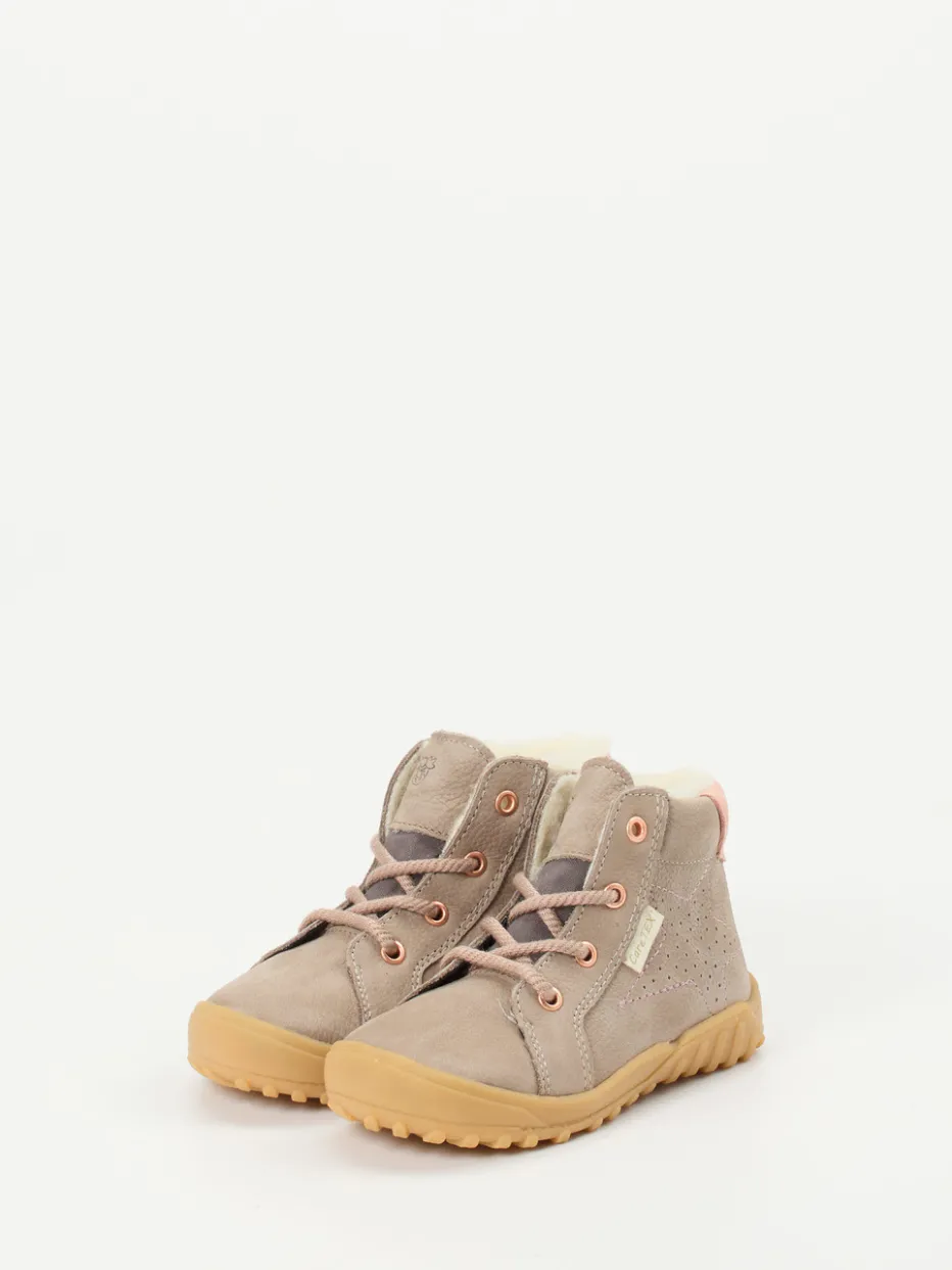 Kinder Ricosta – Lauflernstiefeletten aus Nubukleder taupe
