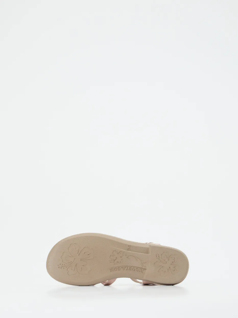 Kinder Ricosta – Riemchensandale aus Lammleder roséfarben