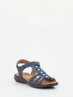 Kinder Ricosta – Riemchensandale aus Nubukleder Dunkel