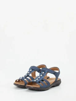 Kinder Ricosta – Riemchensandale aus Nubukleder Dunkel