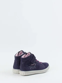 Kinder Ricosta – Sneaker Mid-Cut aus Veloursleder Dunkelviolett