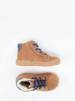 Kinder Ricosta – Stiefeletten aus Nubukleder cognac