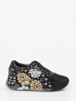 Damen Rise – Fashion-Sneaker aus Metallic mit Strassbesatz