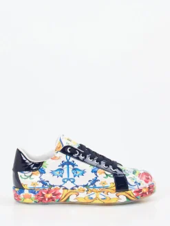 – Sneaker aus geprägtem Leder mit Barockprint*Rise Sale