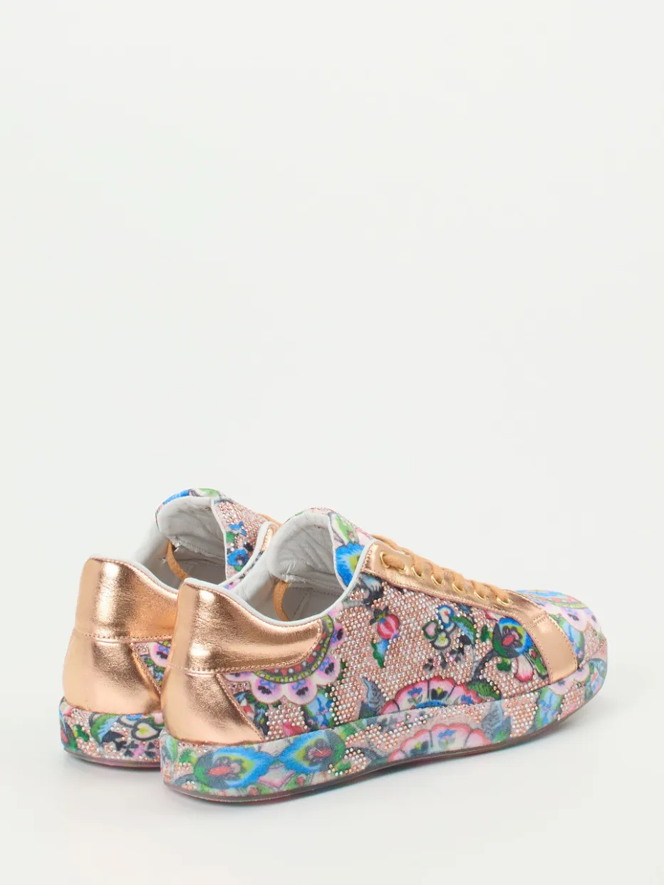 Damen Rise – Sneaker aus Metallic mit Strass und Print