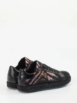 – Sneaker aus Metallic mit Strass und Animal-Print*Rise New