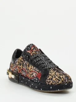 Damen Rise – Sneaker aus Metallicleder mit Animalprint