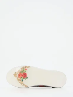 – Sneaker aus Metallicleder mit Strassdetails*Rise Outlet