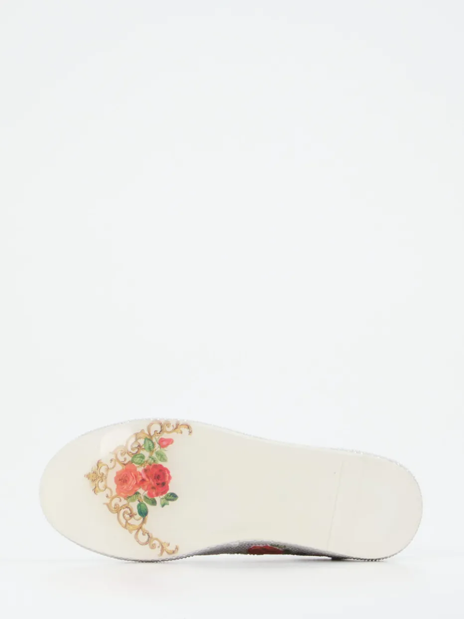 – Sneaker aus Metallicleder mit Strassdetails*Rise Outlet