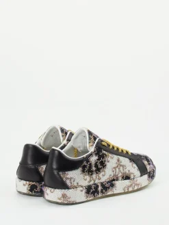 Damen Rise – Sneaker aus Metallicleder mit Strassbesatz