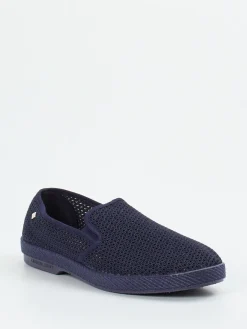 Herren Rivieras – Slip-Ons aus Textil-Mesh Dunkel