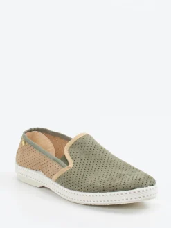 – Slipper aus Veloursleder in Salbei*Rivieras Clearance