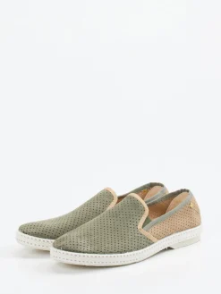 – Slipper aus Veloursleder in Salbei*Rivieras Clearance