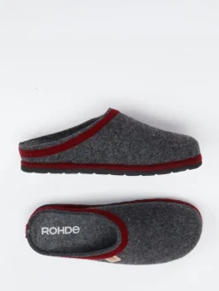 Damen Rohde – Filzpantoffeln aus Wollfilz in Anthrazit
