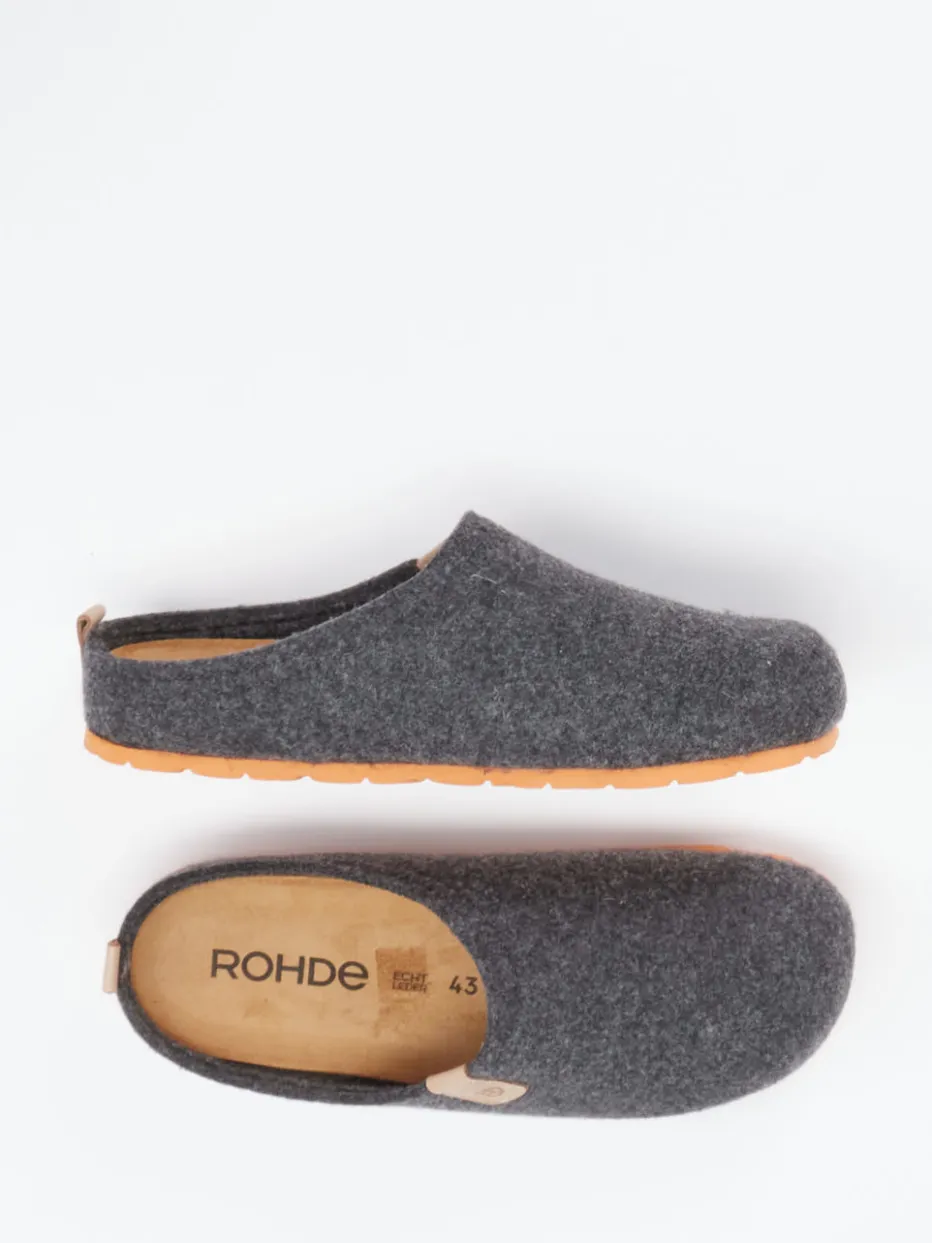 Herren Rohde – Hausschuh aus Filz in Anthrazit
