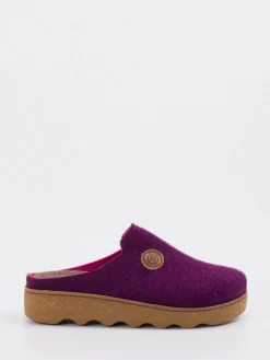 Damen Rohde – Hausschuh-Clogs aus Filz Violett