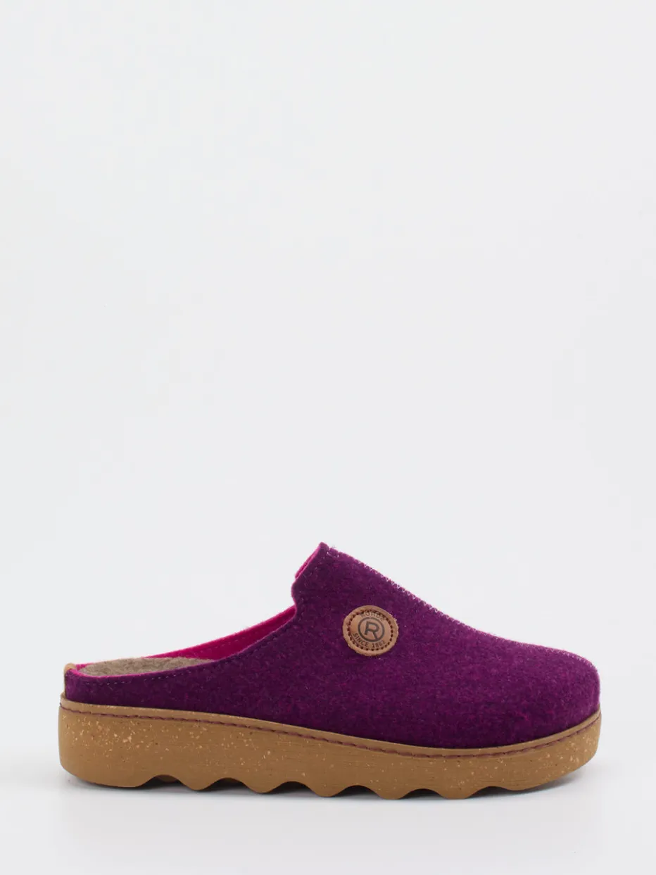 Damen Rohde – Hausschuh-Clogs aus Filz Violett