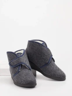 Damen Rohde – Hausstiefelette aus Filz in Anthrazit