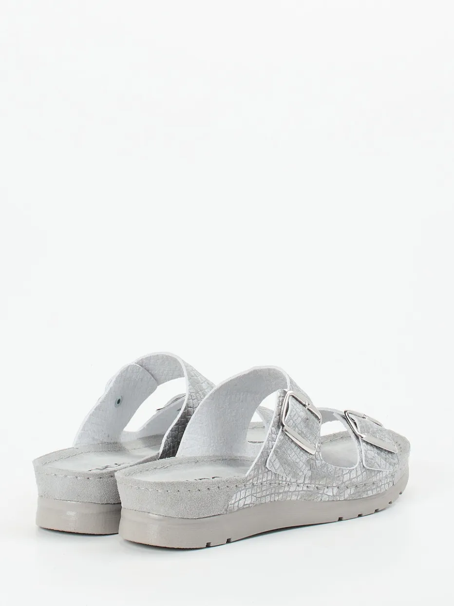 Damen Rohde – Komfort-Pantolette aus geprägtem Leder