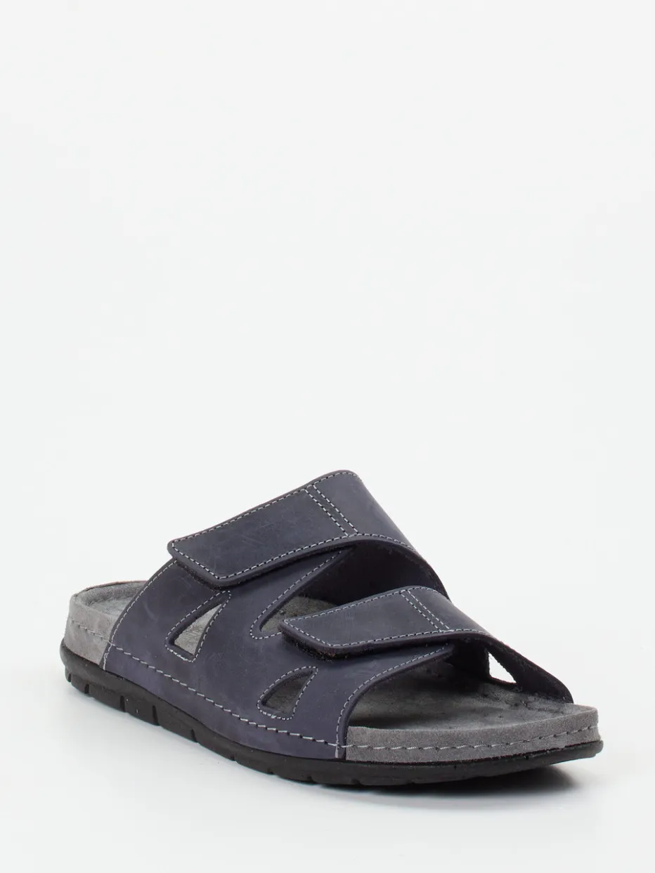 – Komfort-Sandale aus Fettleder in Dunkel*Rohde New