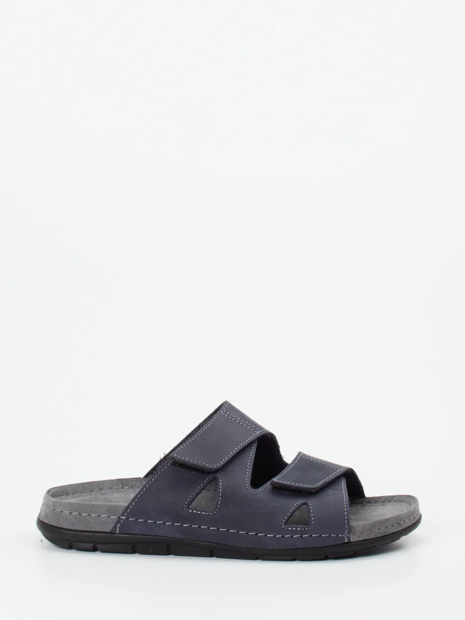 – Komfort-Sandale aus Fettleder in Dunkel*Rohde New