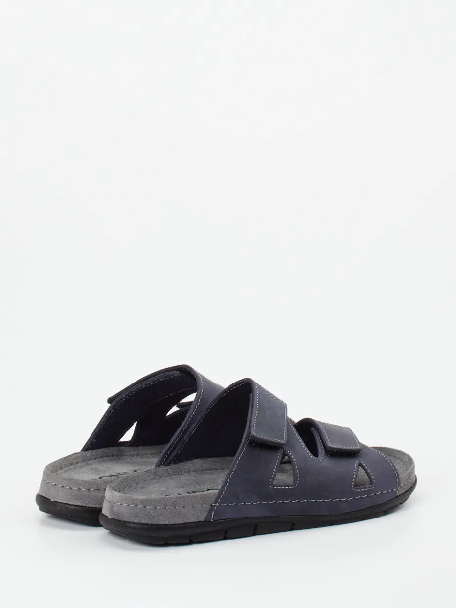 – Komfort-Sandale aus Fettleder in Dunkel*Rohde New