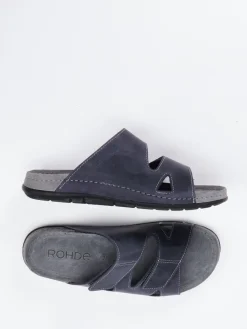 – Komfort-Sandale aus Fettleder in Dunkel*Rohde New