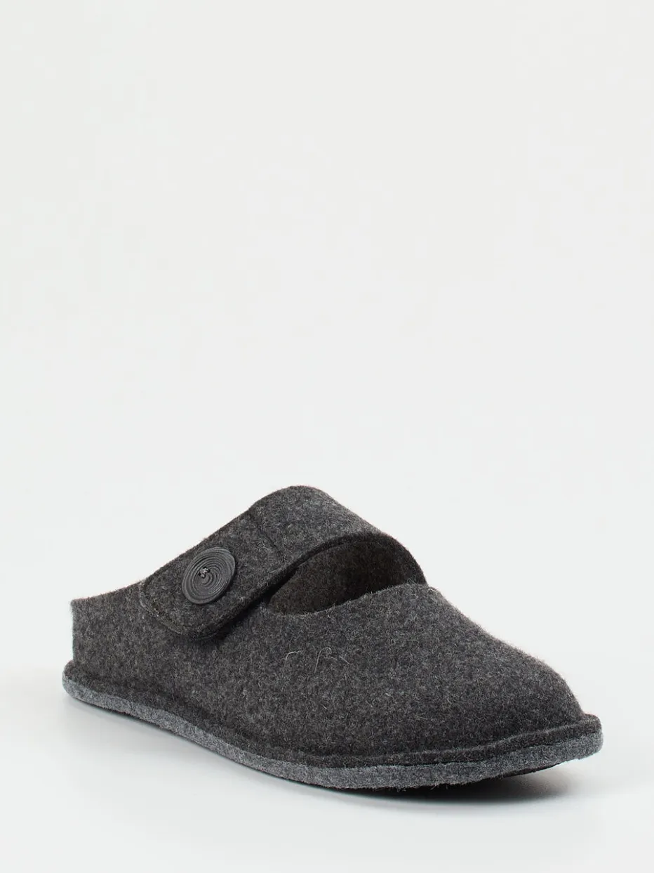 Damen Rohde – Pantoffel aus Filz in Anthrazit