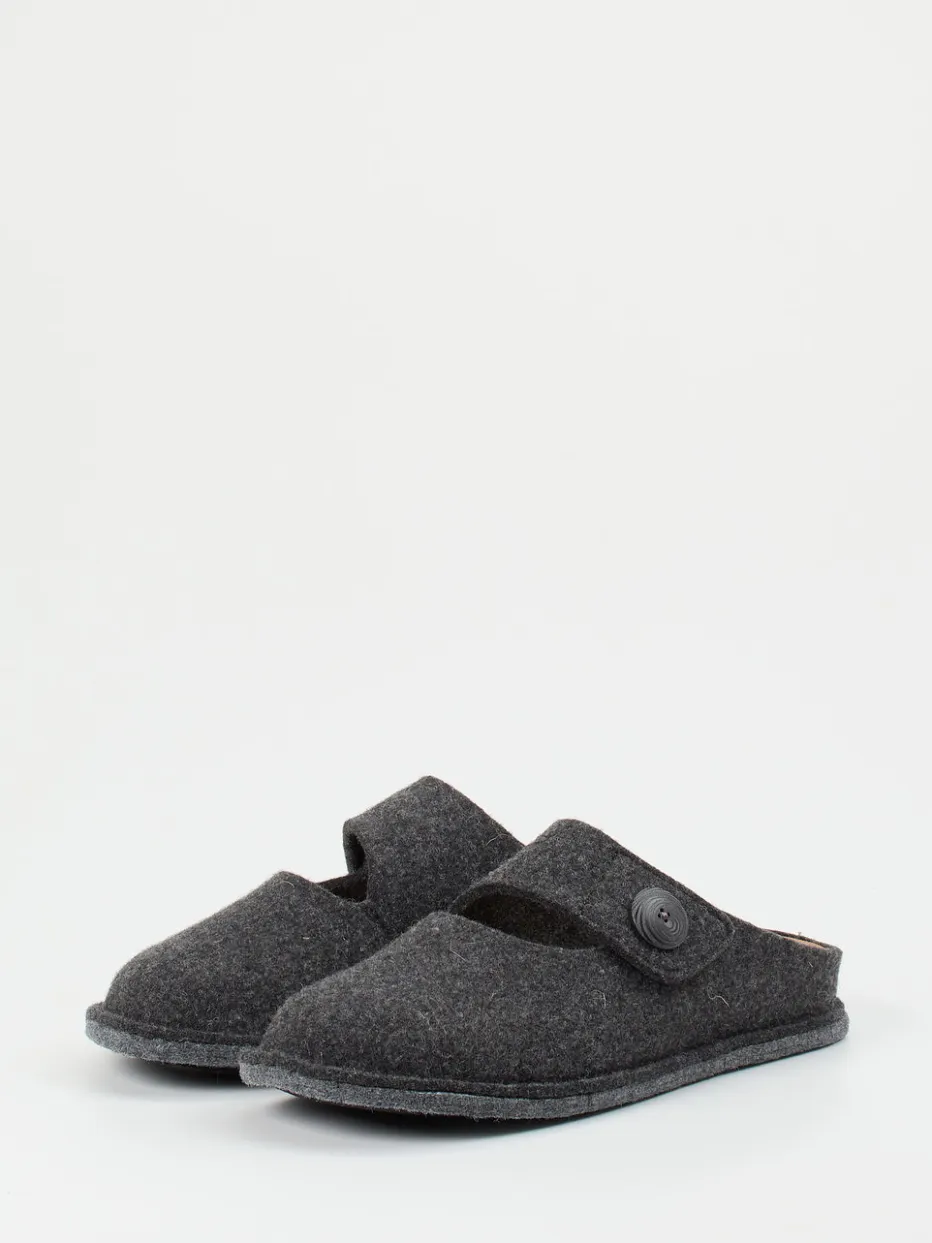 Damen Rohde – Pantoffel aus Filz in Anthrazit