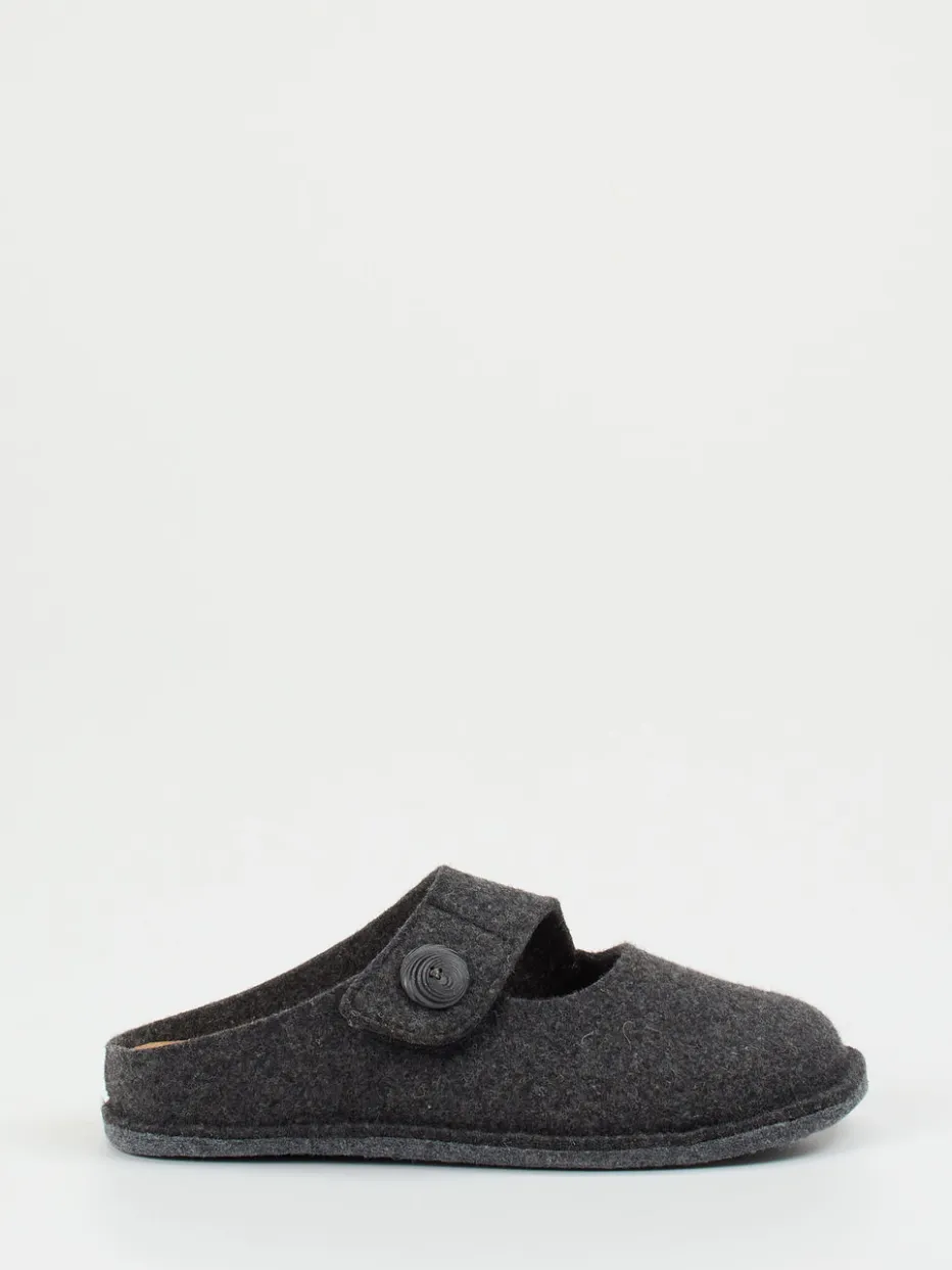 Damen Rohde – Pantoffel aus Filz in Anthrazit