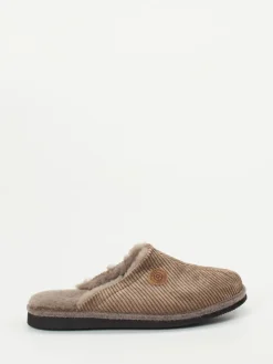 Herren Rohde – Pantoffeln aus Cord mit Lammfellfutter