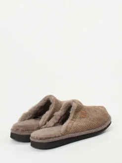 Herren Rohde – Pantoffeln aus Cord mit Lammfellfutter