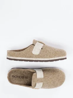 – Pantoffeln aus Filz in braun*Rohde