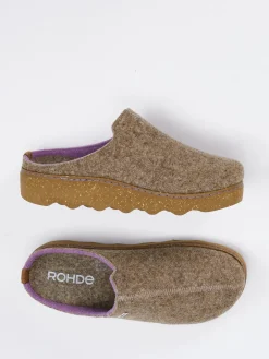 Damen Rohde – Pantoffeln aus Filz braun