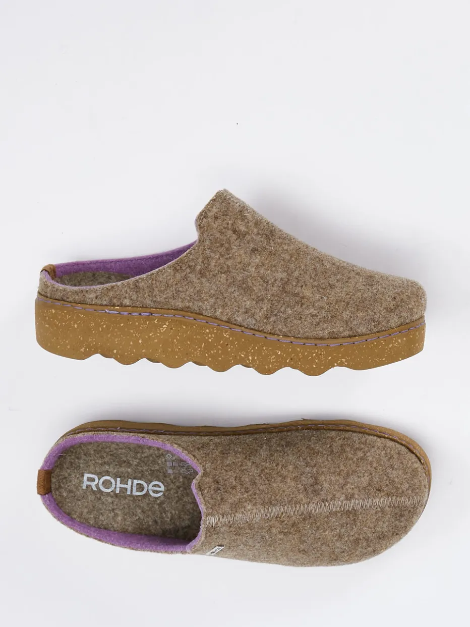 Damen Rohde – Pantoffeln aus Filz braun