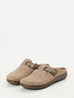 – Pantoffeln aus Filz in Beige*Rohde