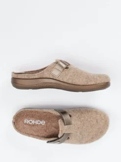 – Pantoffeln aus Filz in Beige*Rohde