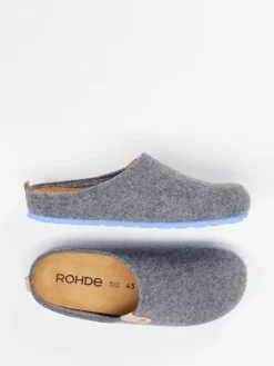 Herren Rohde – Pantoffeln aus Filz in mit Lederdetail