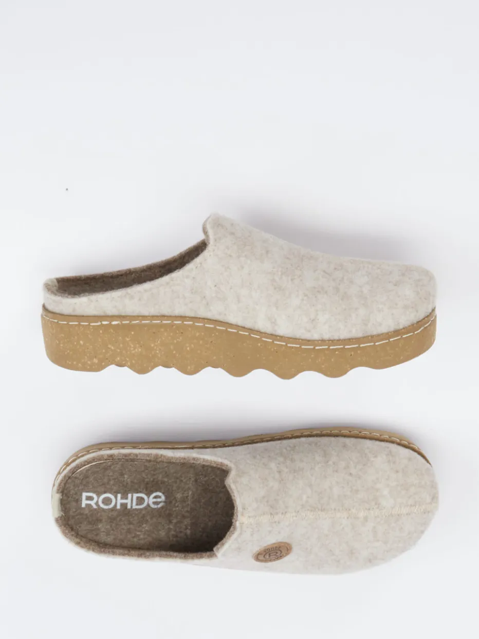 Damen Rohde – Pantoffeln aus Filz in grau